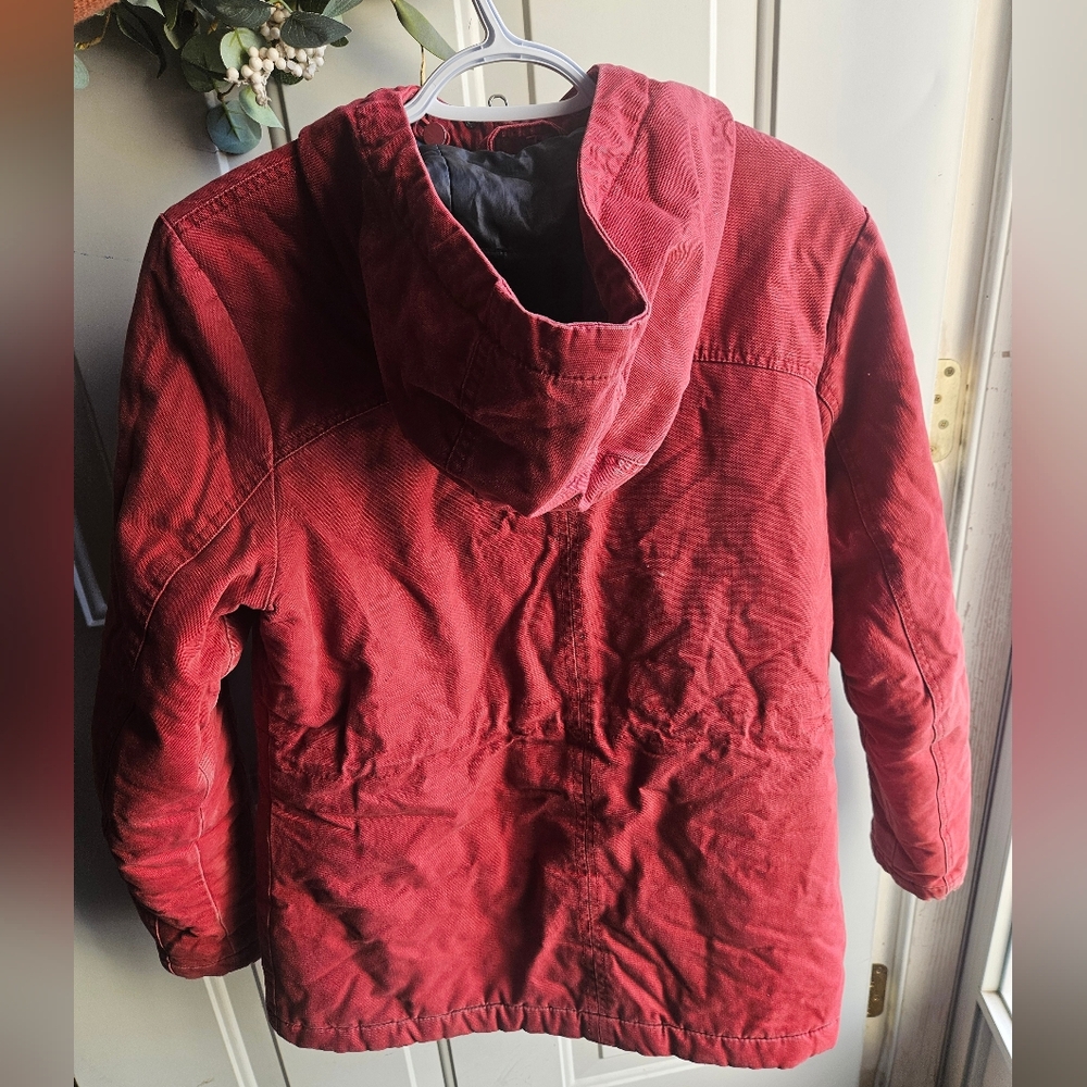 Red Canvas Bench Jacket - Picture 2 of 4